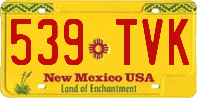 NM license plate 539TVK