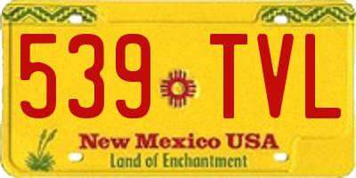 NM license plate 539TVL