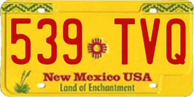 NM license plate 539TVQ