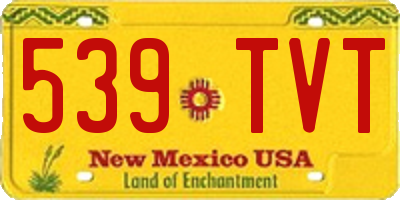 NM license plate 539TVT