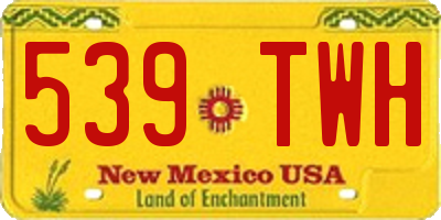 NM license plate 539TWH