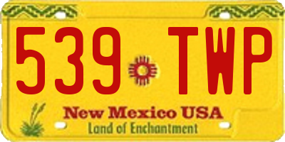 NM license plate 539TWP
