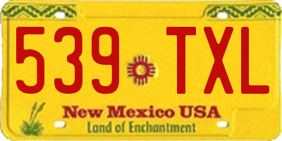 NM license plate 539TXL