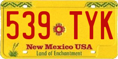 NM license plate 539TYK