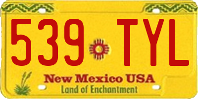 NM license plate 539TYL