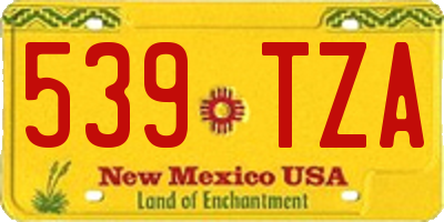 NM license plate 539TZA