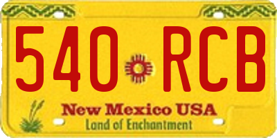 NM license plate 540RCB