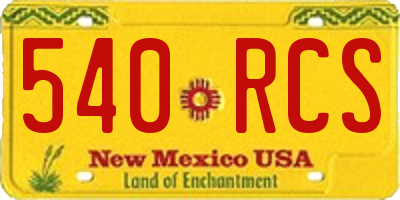 NM license plate 540RCS