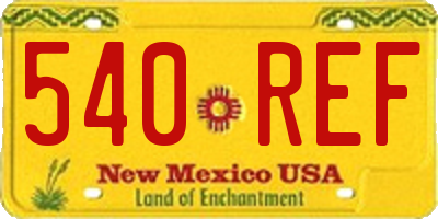 NM license plate 540REF