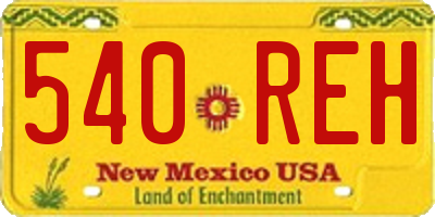 NM license plate 540REH