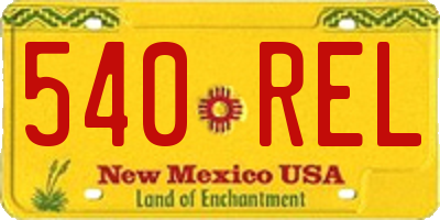 NM license plate 540REL