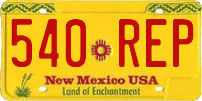 NM license plate 540REP