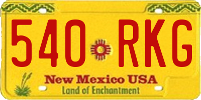 NM license plate 540RKG