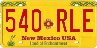 NM license plate 540RLE