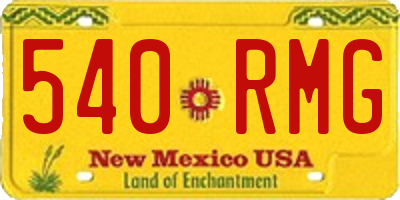 NM license plate 540RMG