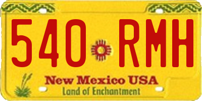 NM license plate 540RMH
