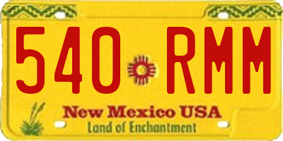 NM license plate 540RMM