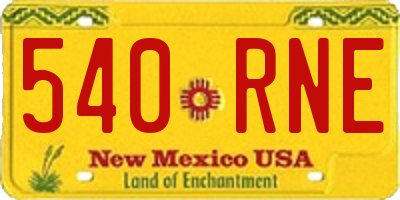 NM license plate 540RNE