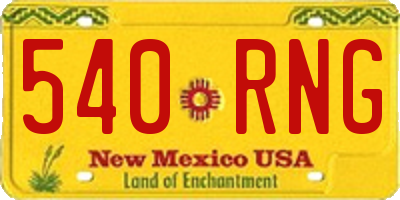NM license plate 540RNG