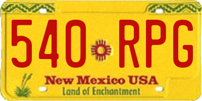 NM license plate 540RPG