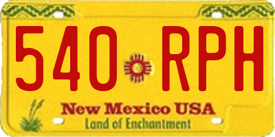 NM license plate 540RPH