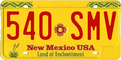 NM license plate 540SMV