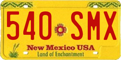NM license plate 540SMX