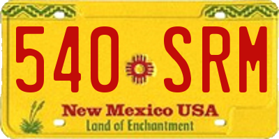 NM license plate 540SRM
