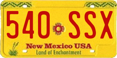 NM license plate 540SSX