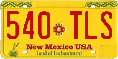NM license plate 540TLS