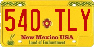 NM license plate 540TLY