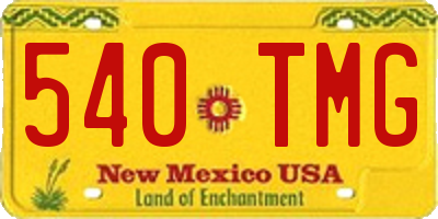 NM license plate 540TMG