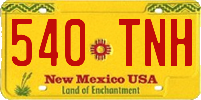 NM license plate 540TNH