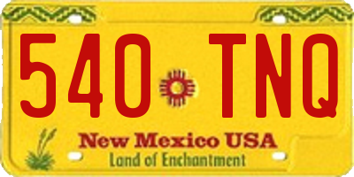 NM license plate 540TNQ