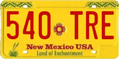 NM license plate 540TRE