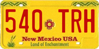 NM license plate 540TRH