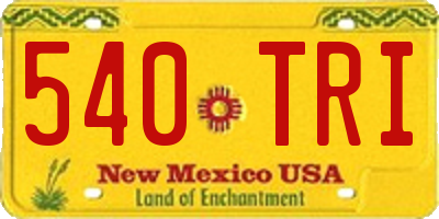 NM license plate 540TRI