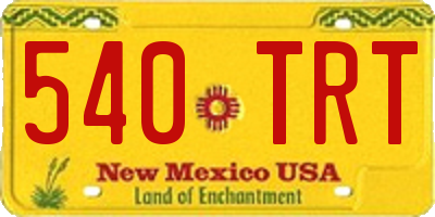 NM license plate 540TRT