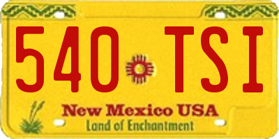 NM license plate 540TSI