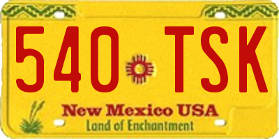 NM license plate 540TSK