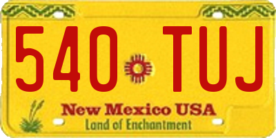 NM license plate 540TUJ
