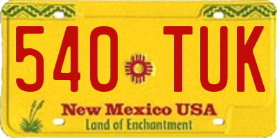 NM license plate 540TUK