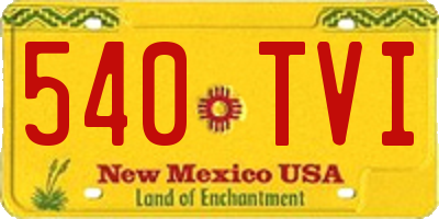NM license plate 540TVI