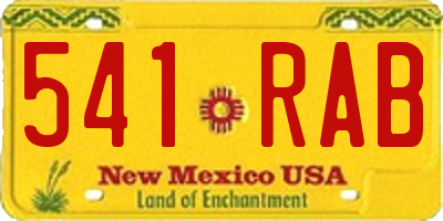 NM license plate 541RAB