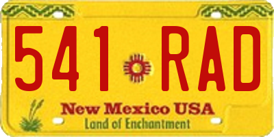 NM license plate 541RAD