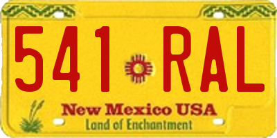 NM license plate 541RAL