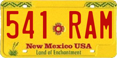 NM license plate 541RAM