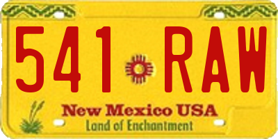 NM license plate 541RAW