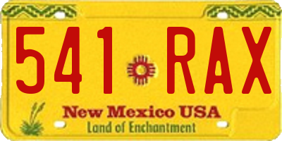 NM license plate 541RAX