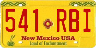 NM license plate 541RBI